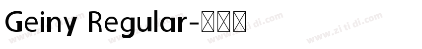 Geiny Regular字体转换